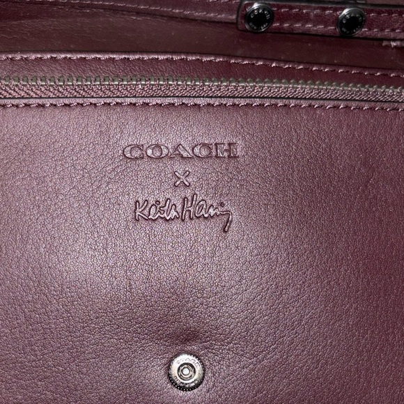 🌺🌻Coach (Hard to find) Keith Haring Hayden foldover crossbody glitter  bag - Picture 7 of 8